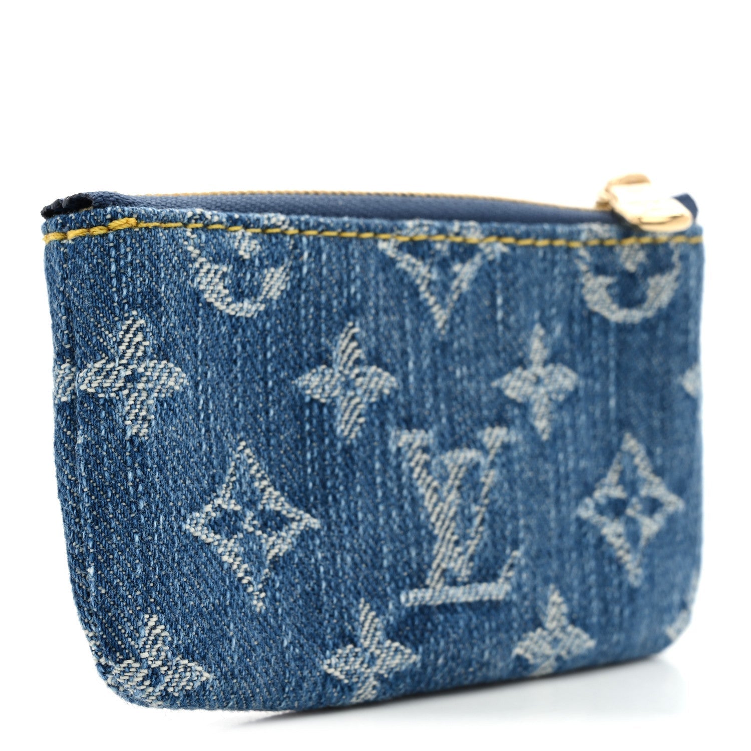 Louis Vuitton LV X TM Monogram Denim Cerises Key Pouch Blue
