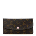 Louis Vuitton Monogram Emilie Wallet Rose Ballerine