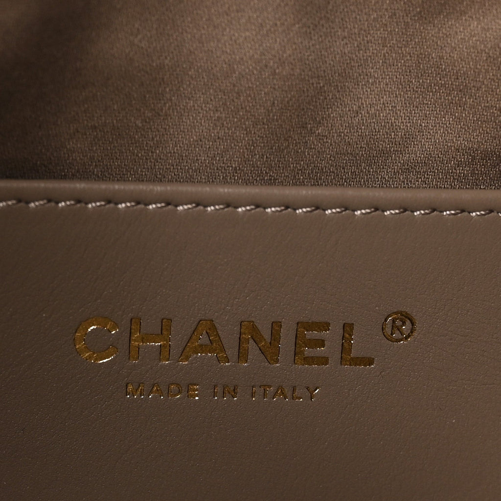 Chanel Suede Quilted Small Chanel 25 Handbag Dark Grey