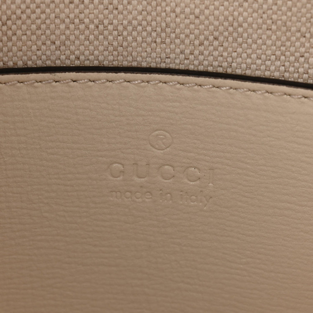 Gucci Azalea Calfskin Web Mini Horsebit 1955 Shoulder Bag Mystic White