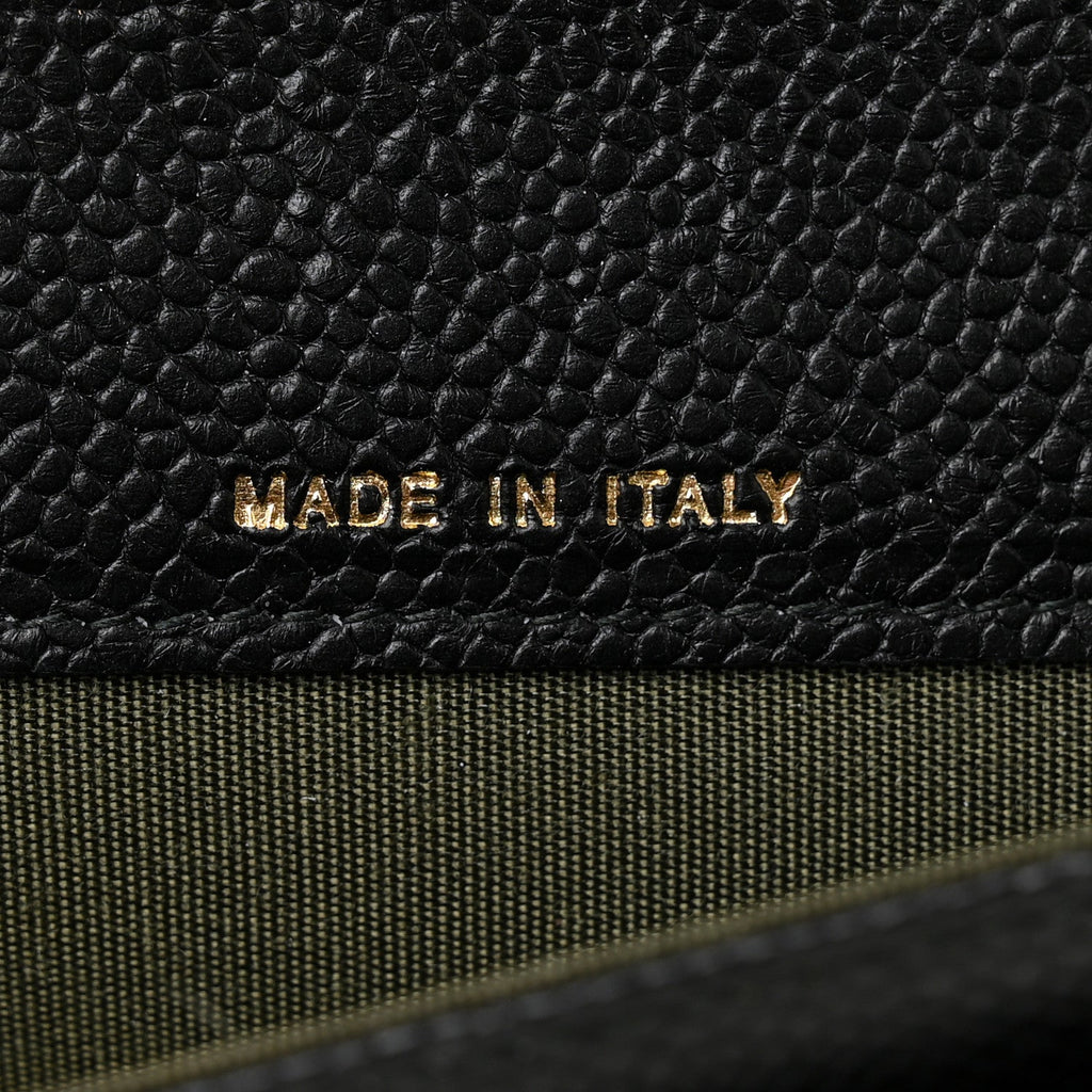 Caviar Quilted Boy Flap Card Holder Black