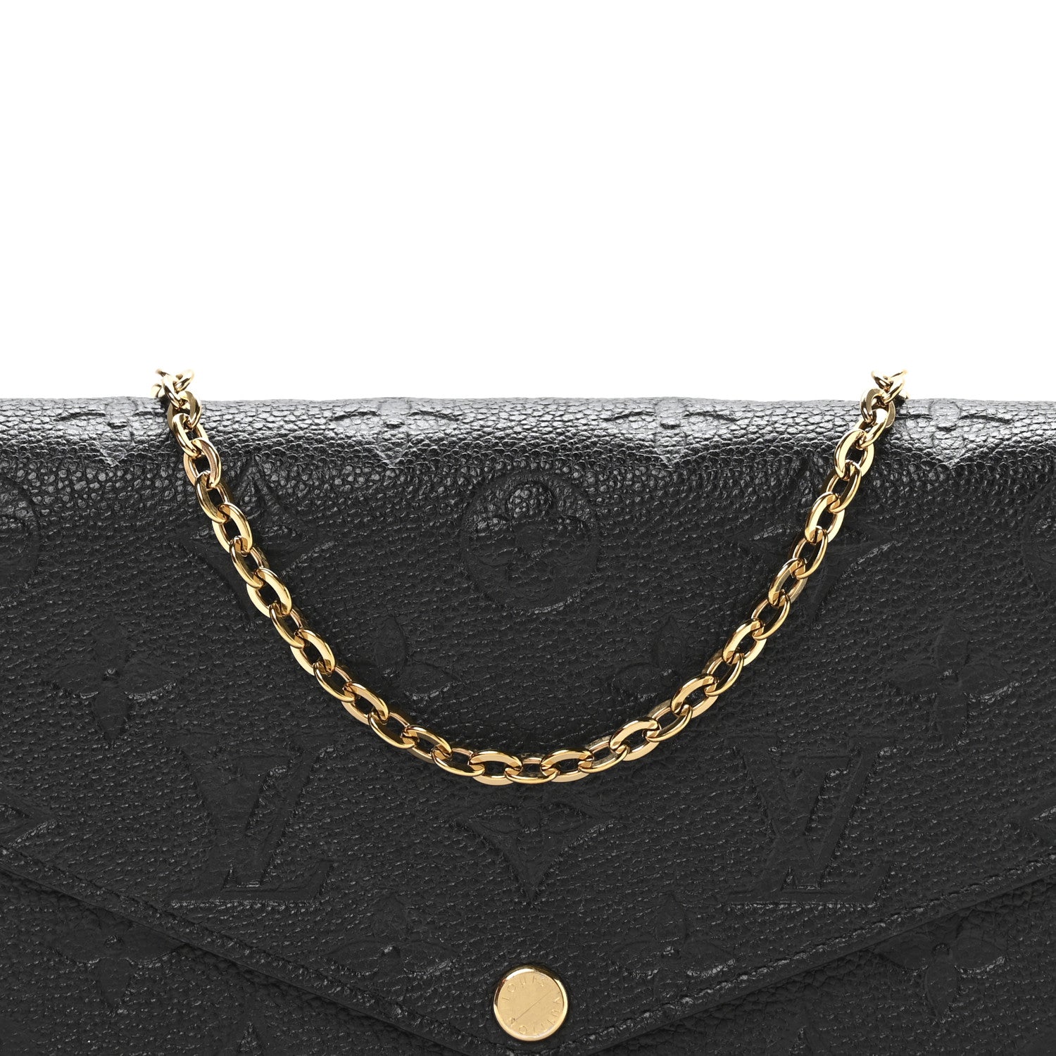 Louis Vuitton Empreinte Pochette Felicie Chain Wallet Black