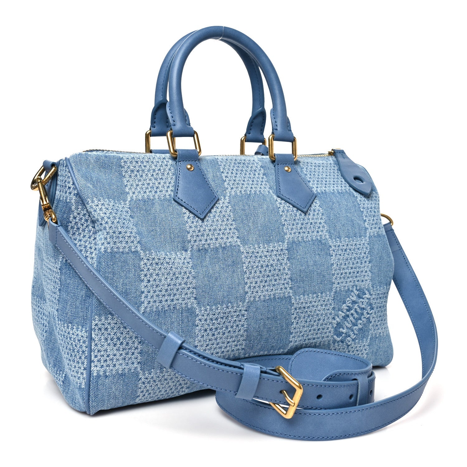 Louis Vuitton Damier Denim 3D Speedy Bandouliere 30 Denim Blue