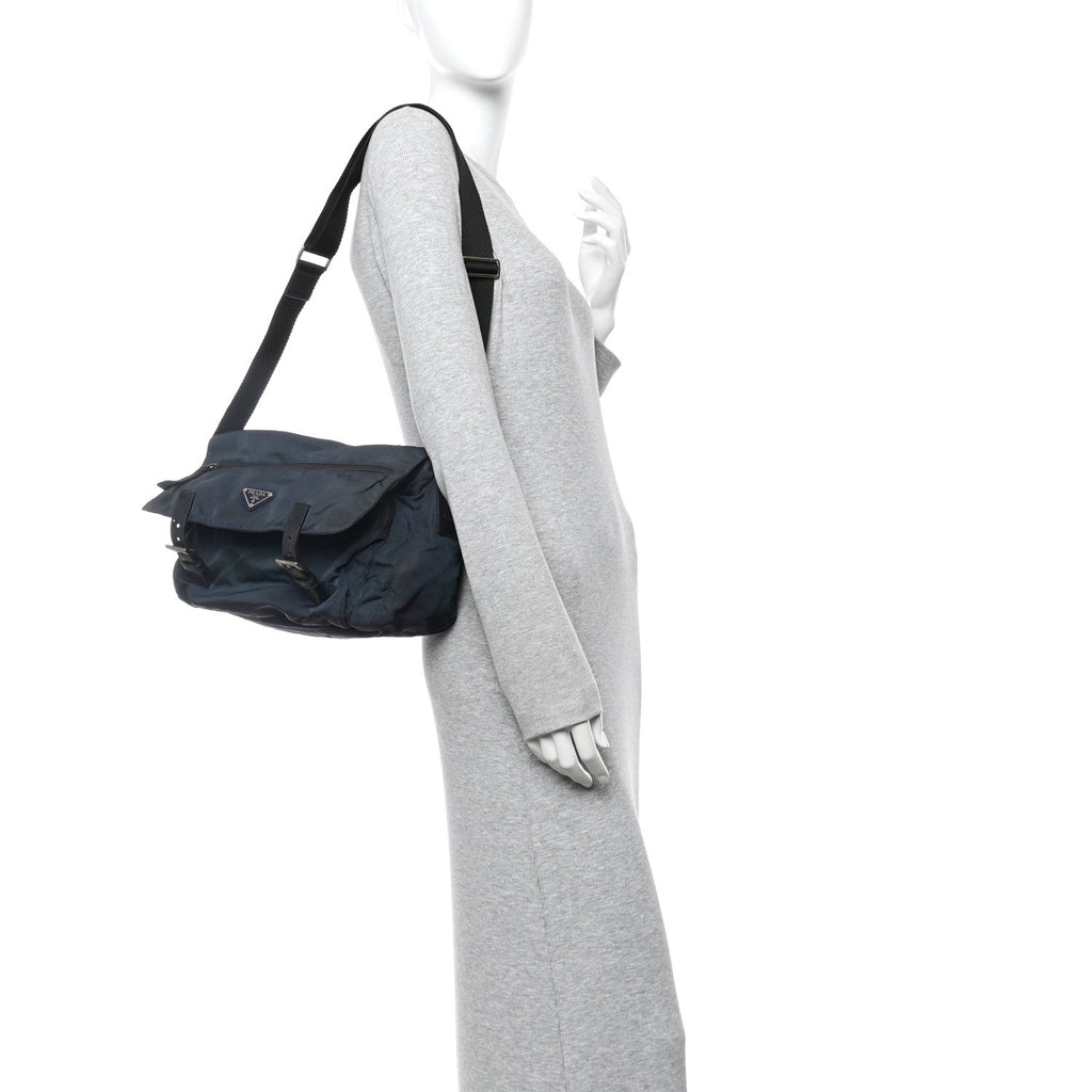Prada Nylon Vela Sport Messenger Bag Baltico