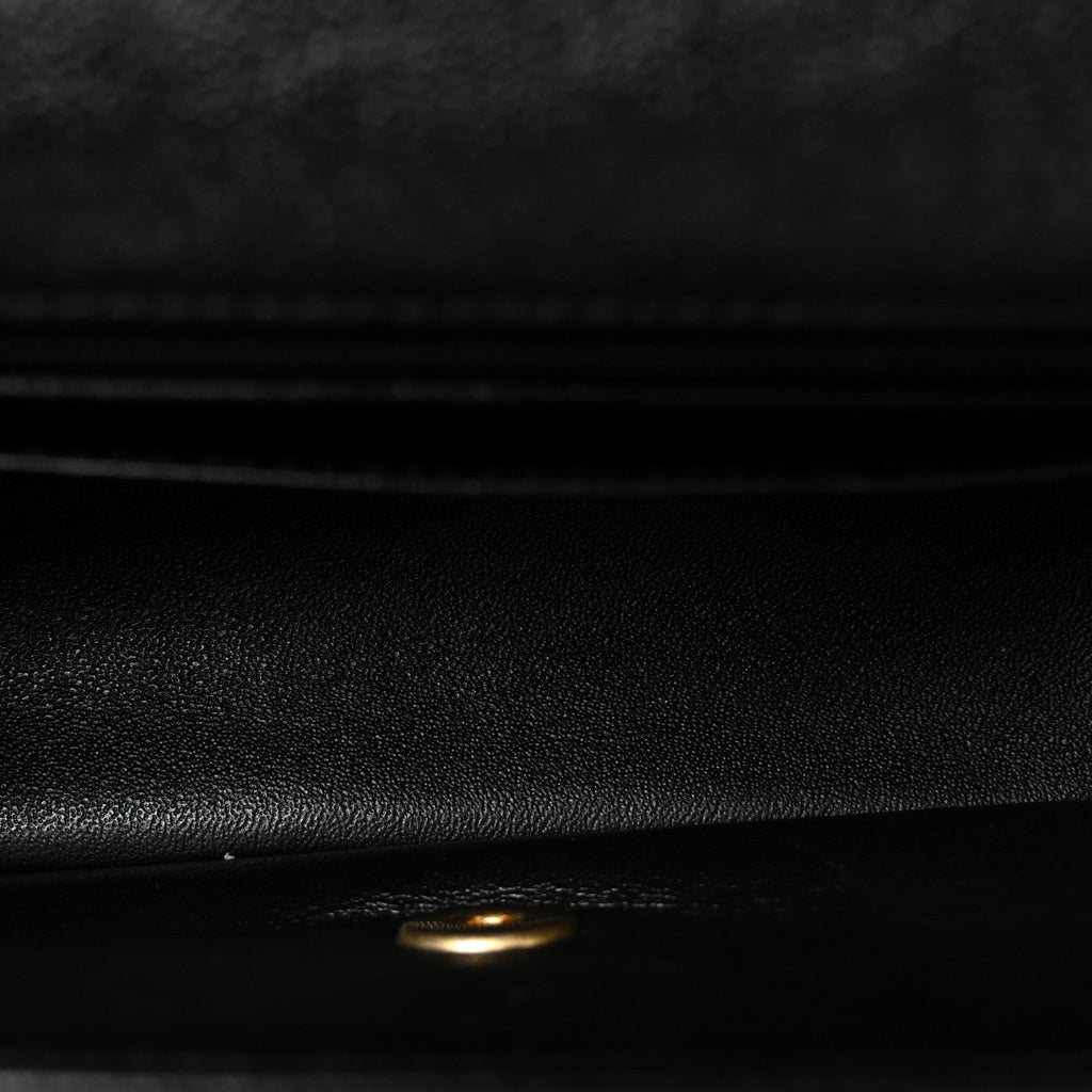 Chanel Caviar Quilted Mini Top Handle Rectangular Flap Black