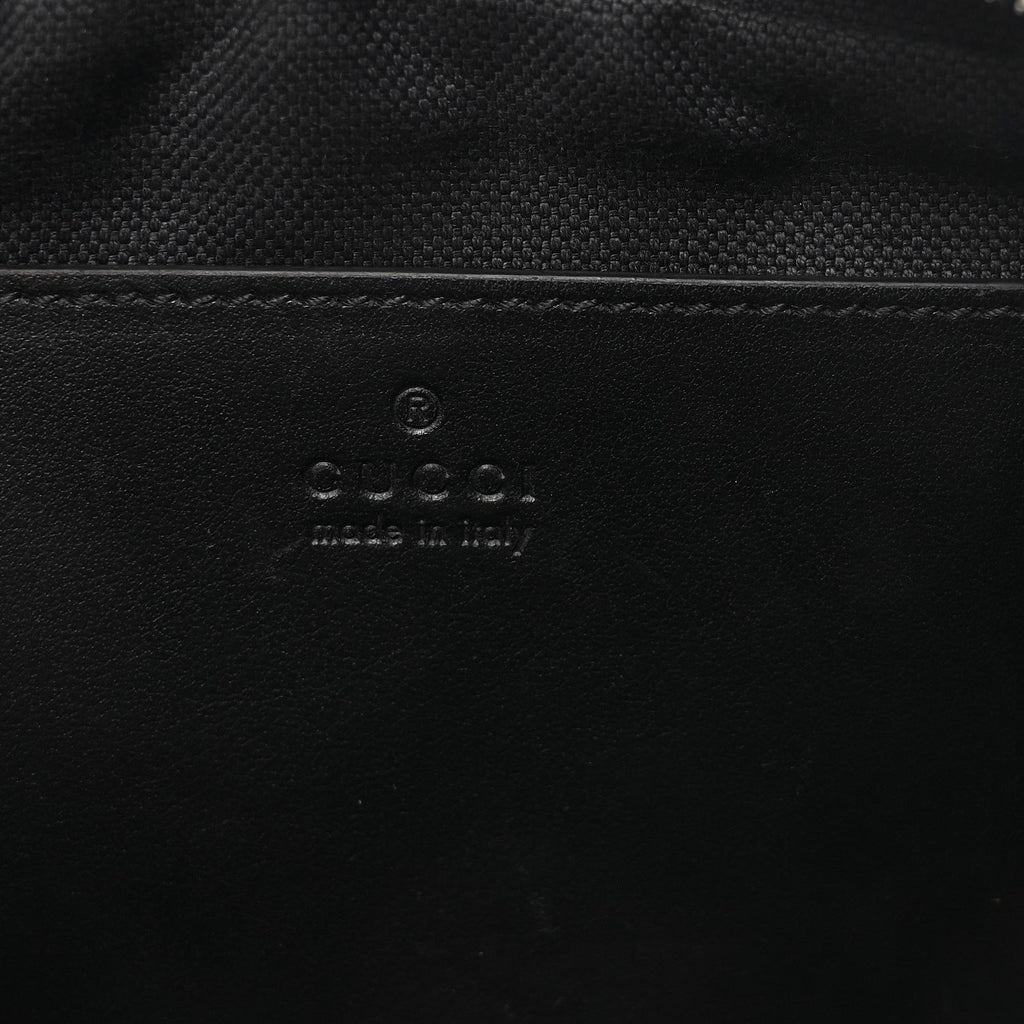 Gucci Calfskin Matelasse Monochrome Small GG Marmont Chain Shoulder Bag Black