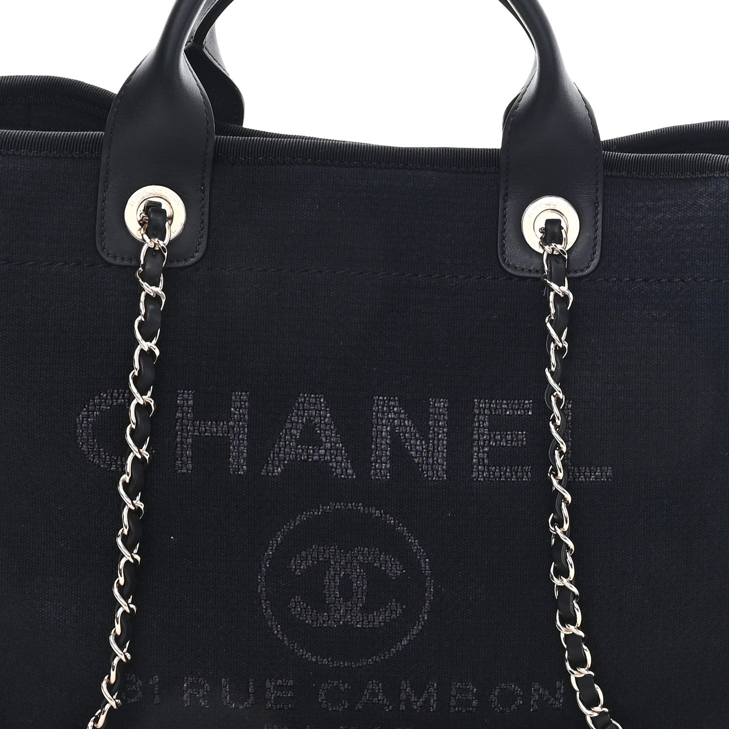 Chanel Mixed Fibers Small Deauville Tote Black