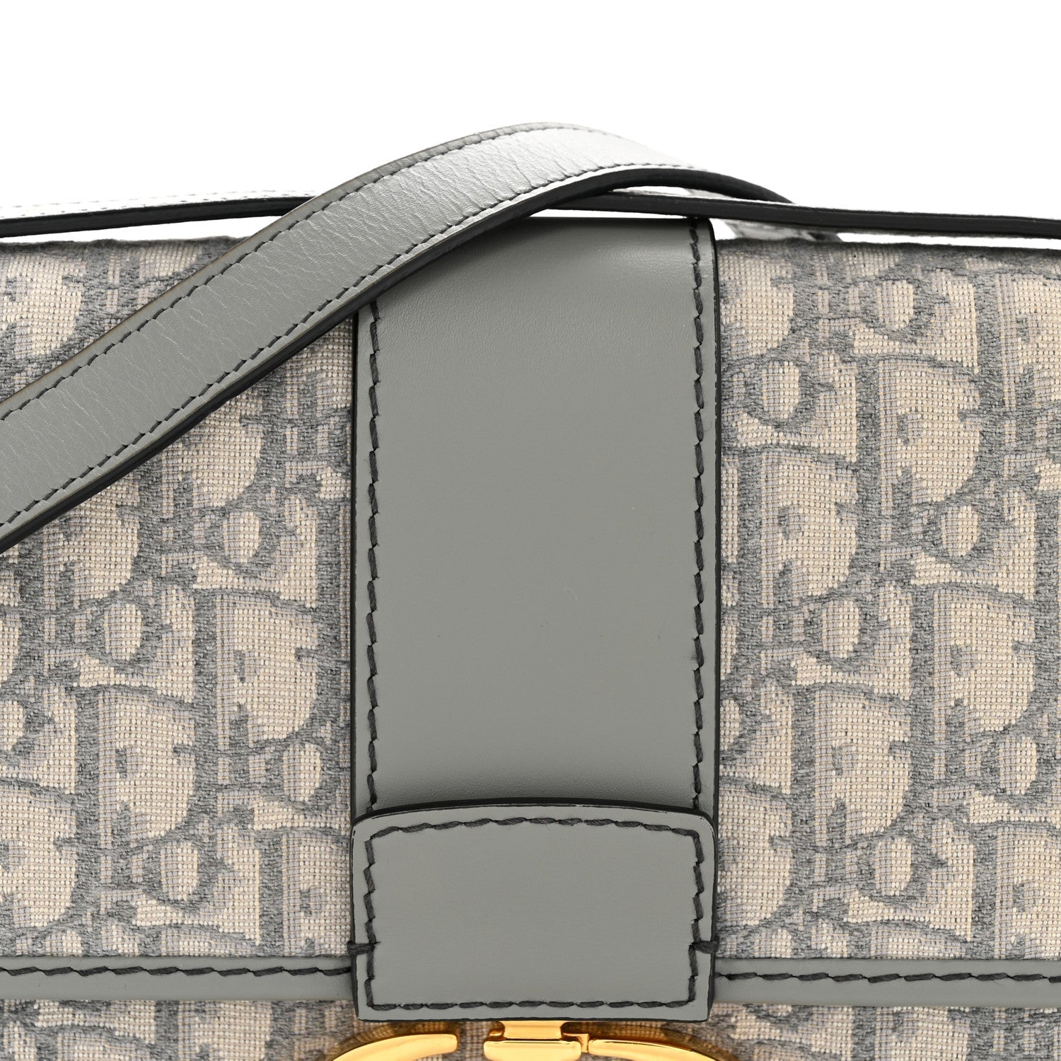 Christian Dior Oblique 30 Montaigne Flap Bag Grey