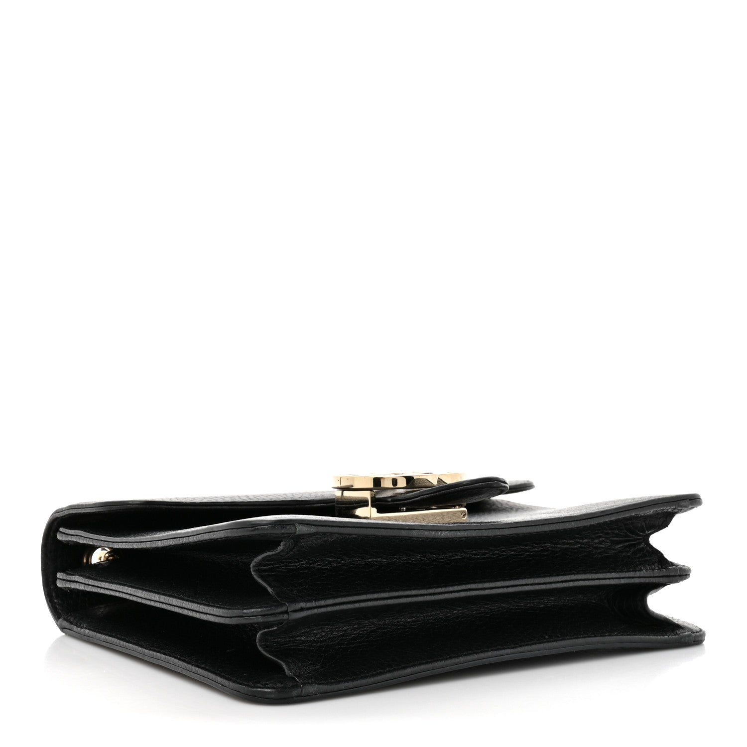 Gucci Dollar Calfskin Small Interlocking G Shoulder Bag Black