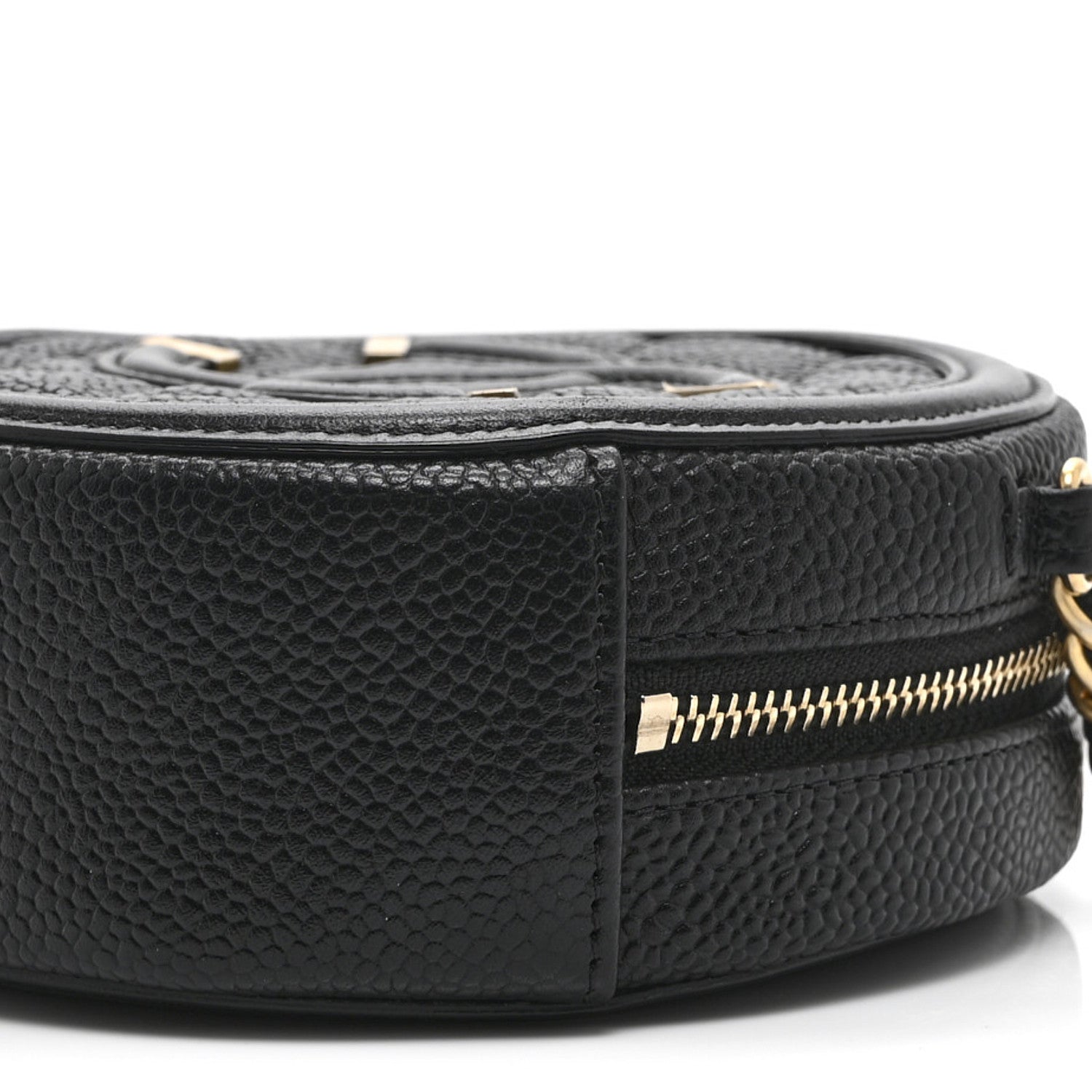 Chanel Caviar Quilted Round Filigree Crossbody Black