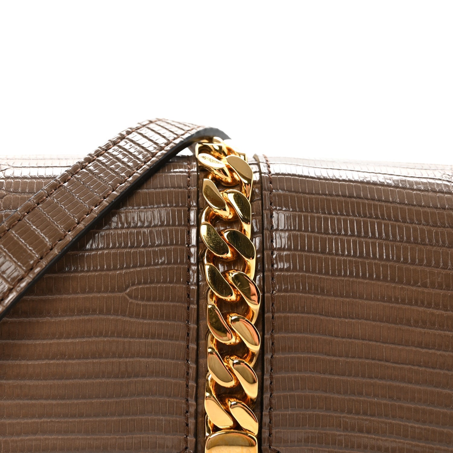 Gucci Lizard Mini Sylvie 1969 Messenger Bag Taupe