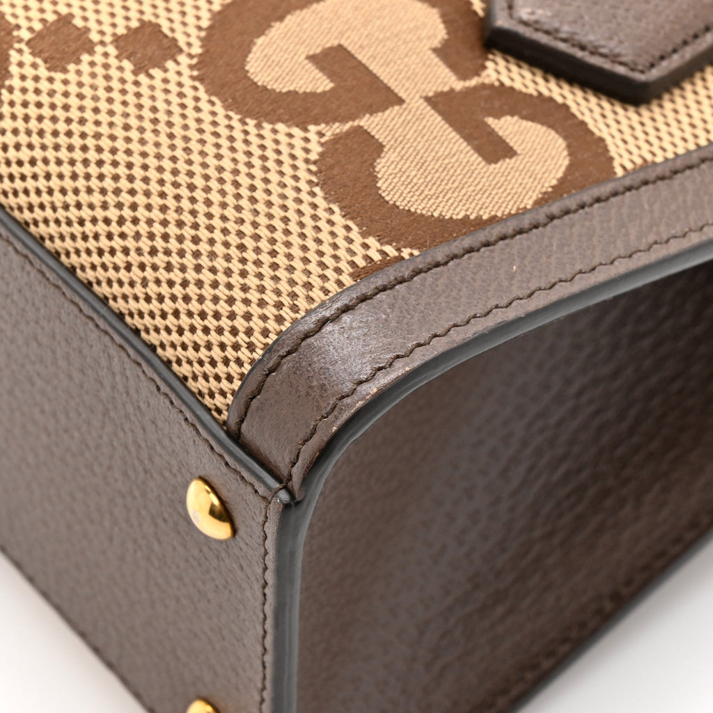 Gucci Monogram Jumbo GG Textured Dollar Calfskin Mini Diana Tote Bag Camel Ebony New Acero Pomegranate Red
