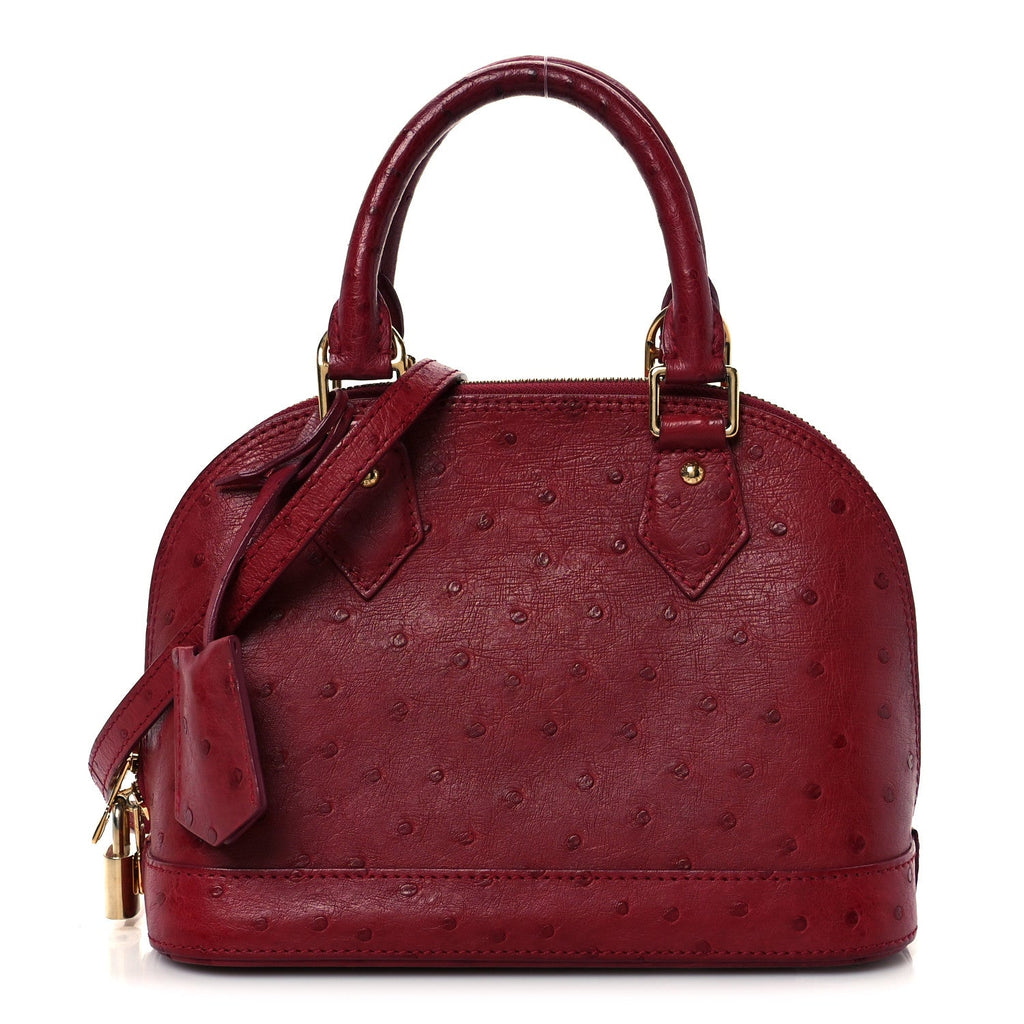 Louis Vuitton Ostrich Alma BB Red