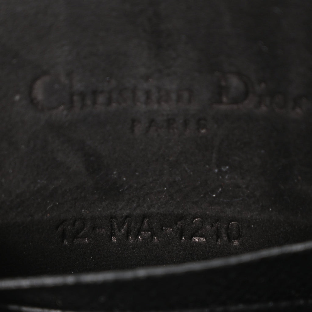 Christian Dior Grained Calfskin Saddle Belt Bag Black