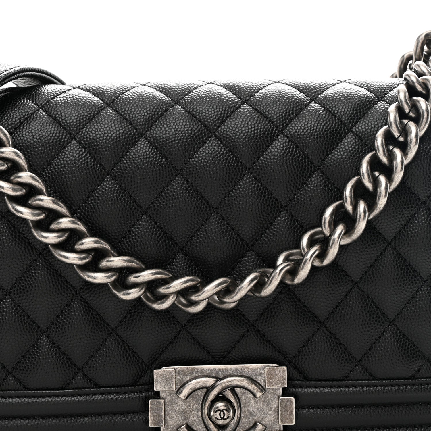 Chanel Caviar Quilted Medium Boy Flap Black