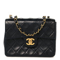 Chanel Lambskin Quilted Mini Square Flap Black