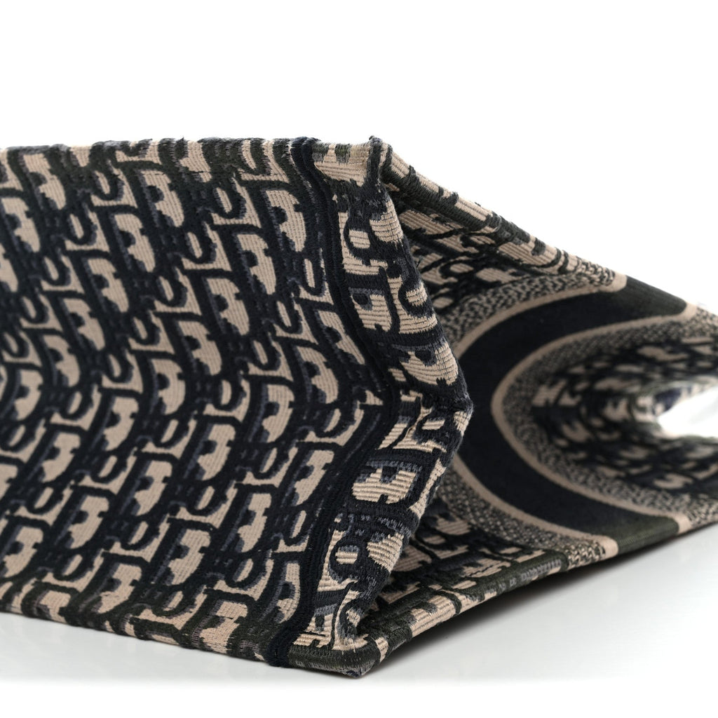 Christian Dior Oblique Medium Book Tote Blue Multicolor