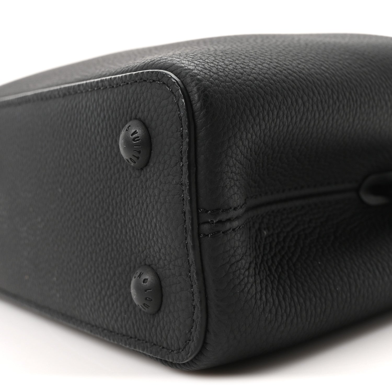 Louis Vuitton Matte Taurillon Capucines East West Mini All Black