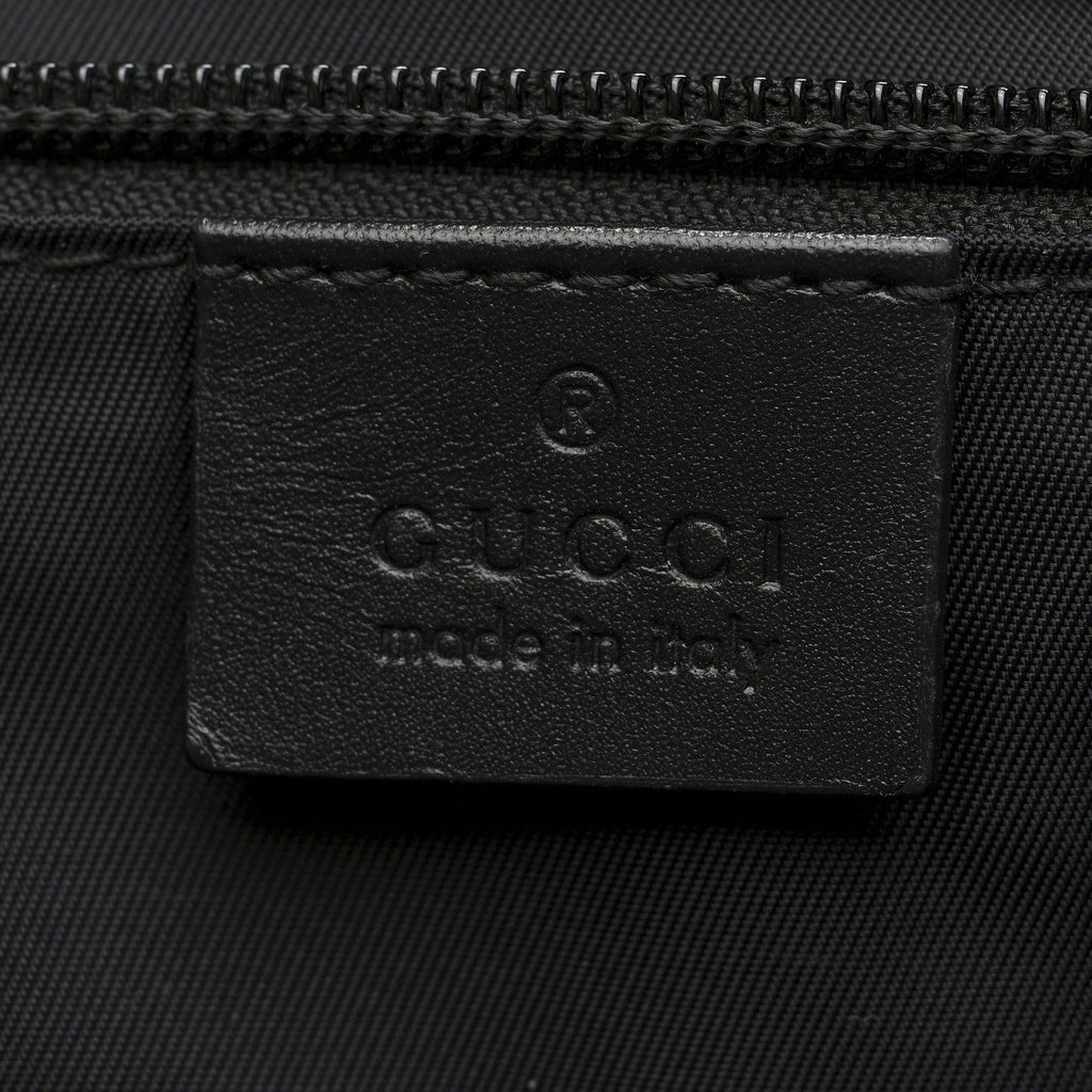 Gucci GG Supreme Monogram Web Flap Messenger Bag Black