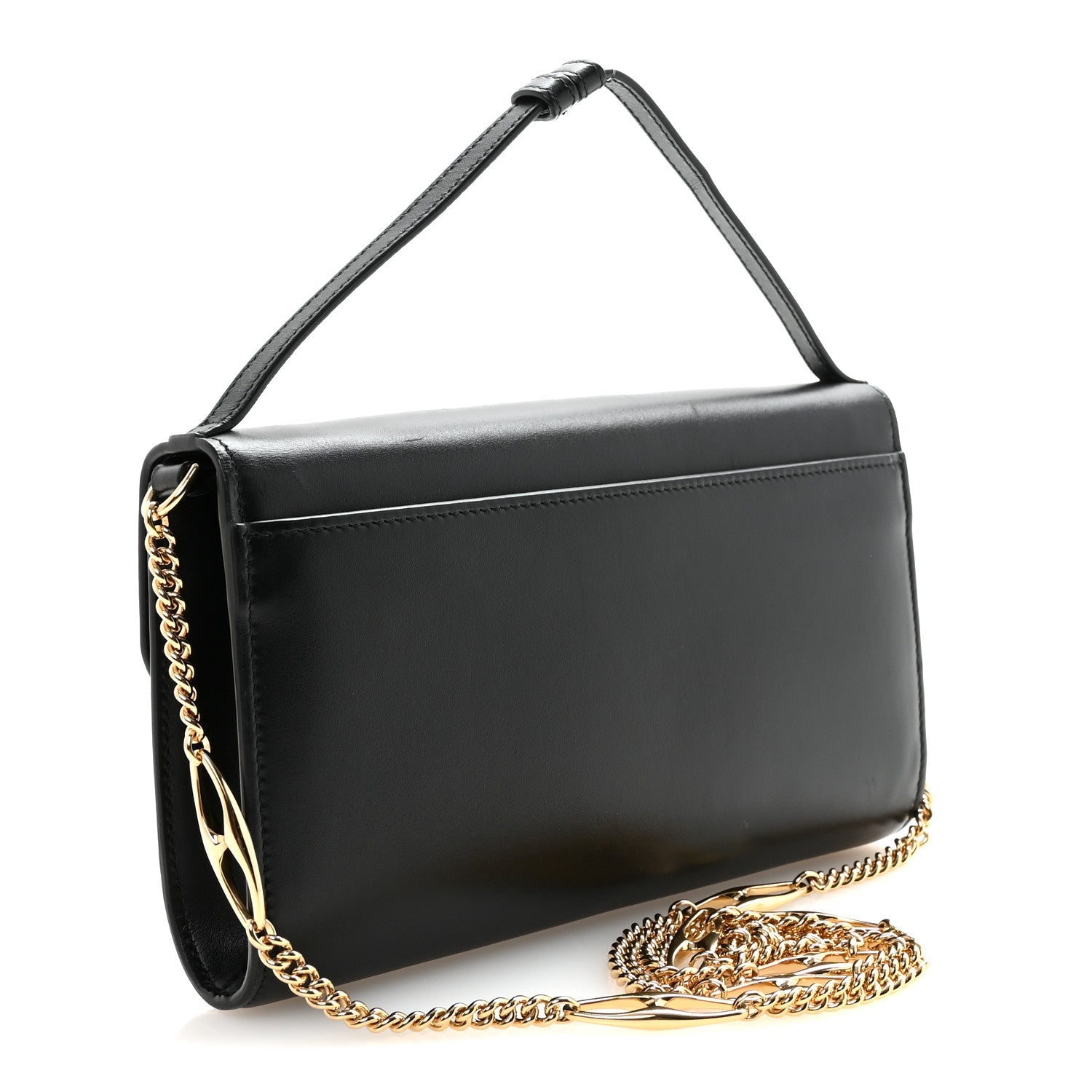 Gucci Smooth Calfskin Small Zumi Top Handle Shoulder Bag Black