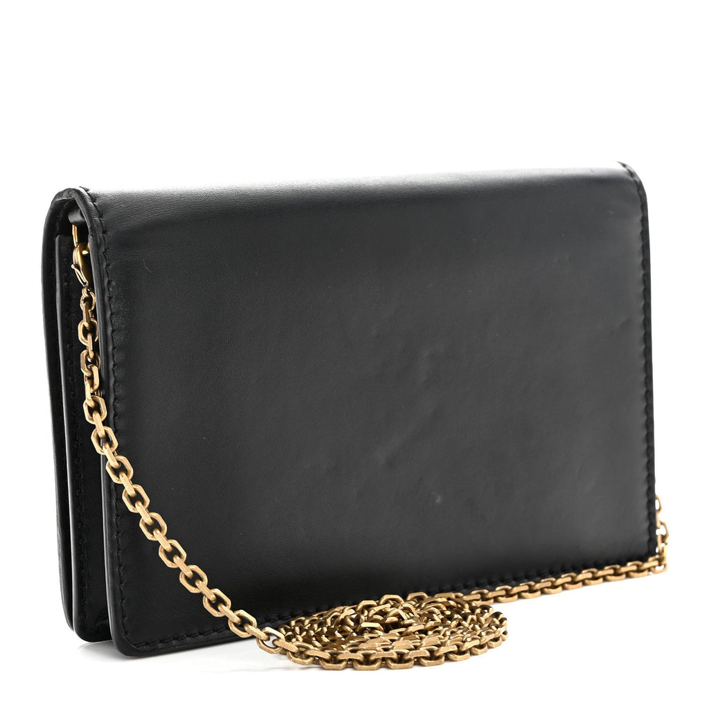 Christian Dior Calfskin J'Adior Wallet on Chain Pouch Black