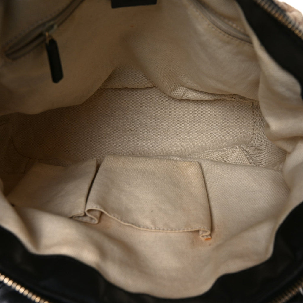 Gucci Diamante Medium Sukey Top Handle Bag Beige Black