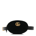 Gucci Velvet Matelasse GG Marmont Belt Bag 75 30 Black