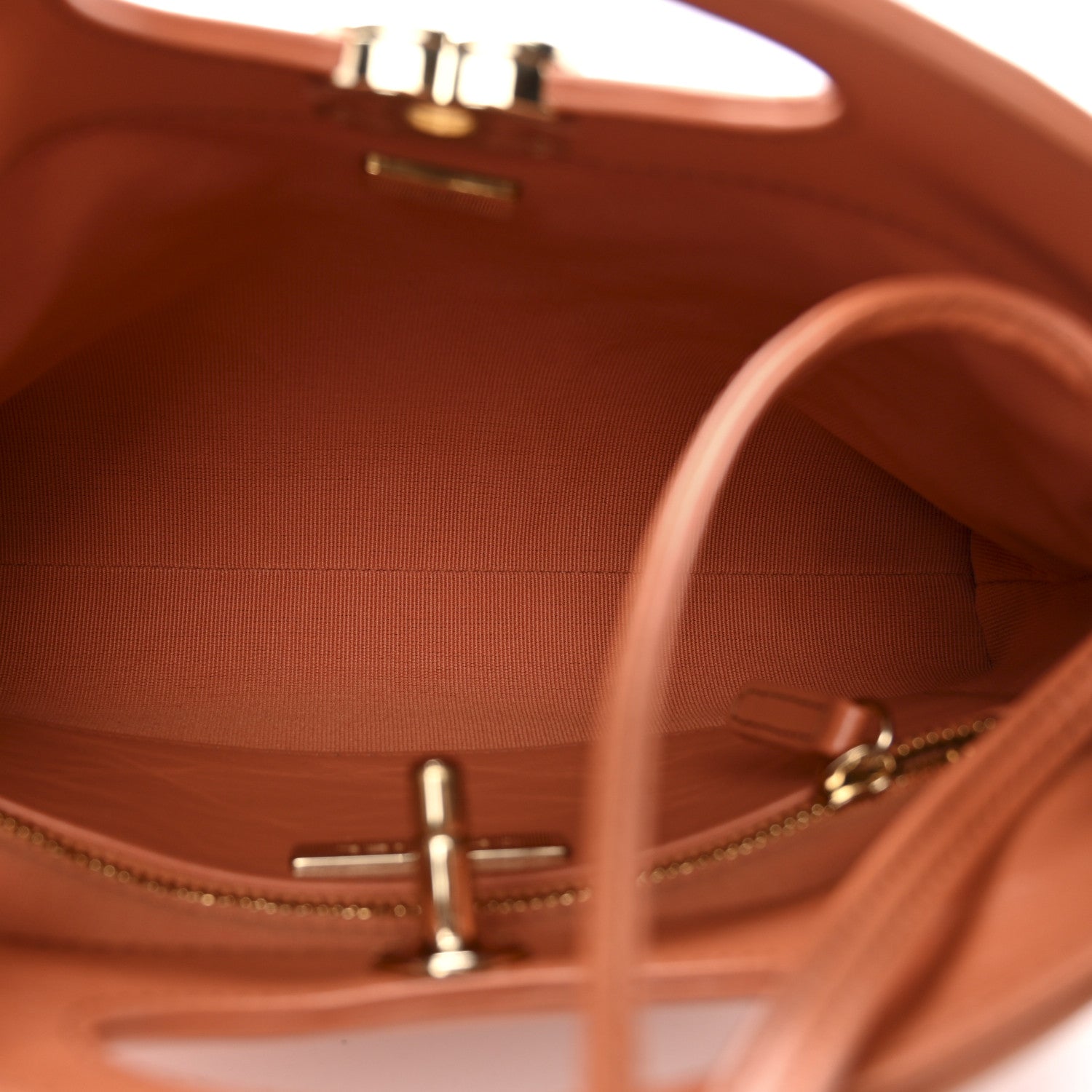 Chanel Shiny Crumpled Calfskin Quilted Mini 31 Shopping Bag Orange