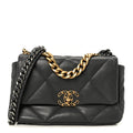 Chanel Lambskin Quilted Medium Chanel 19 Flap Dark Grey