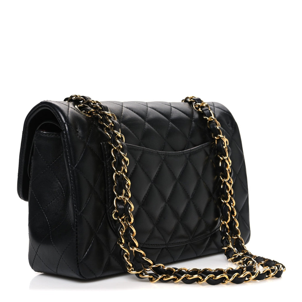 Chanel Lambskin Quilted Small Double Flap Black