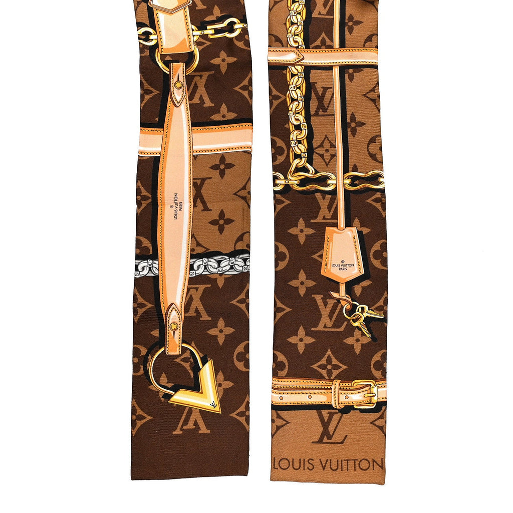 Louis Vuitton Silk Monogram Confidential Bandeau Brown