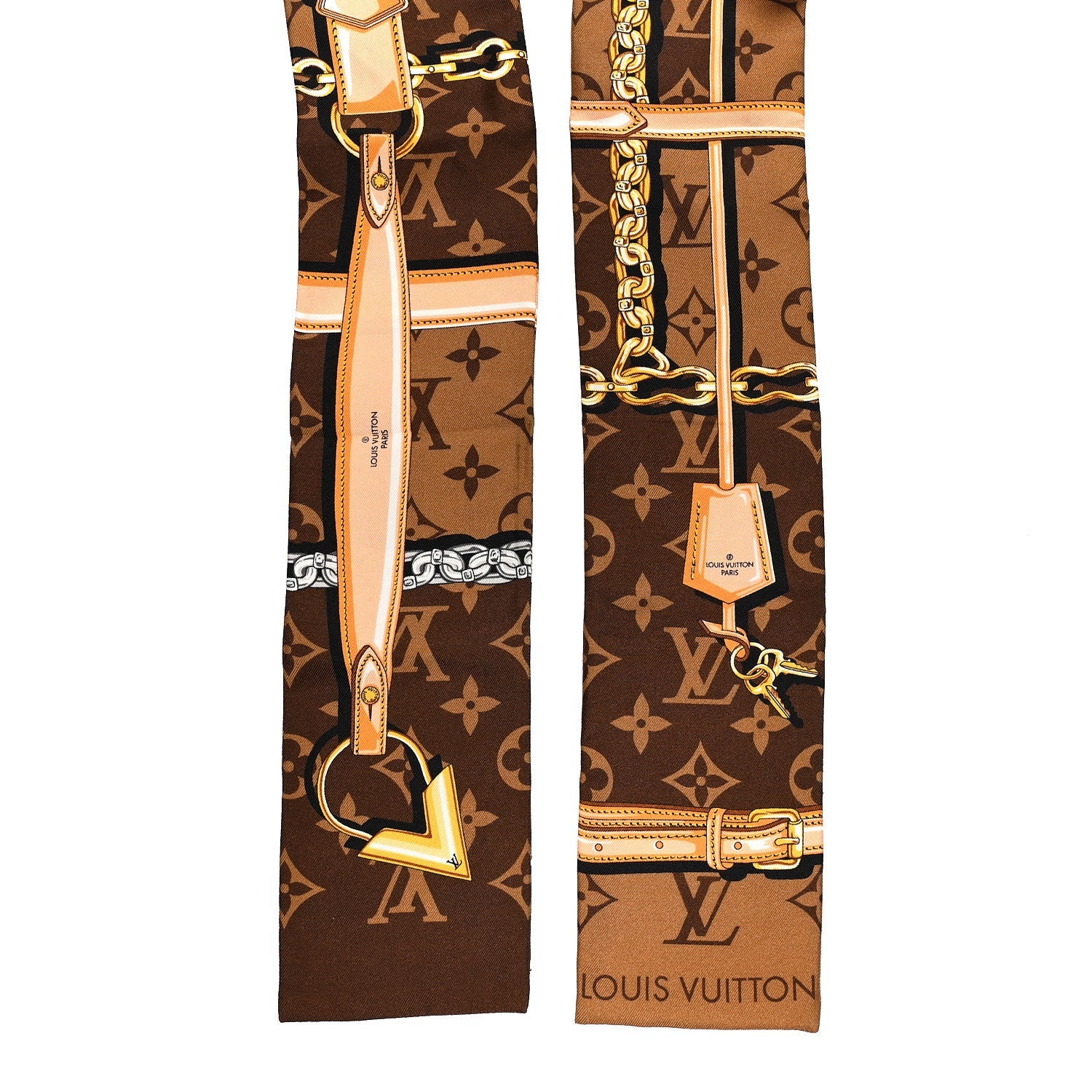 Louis Vuitton Silk Monogram Confidential Bandeau Brown