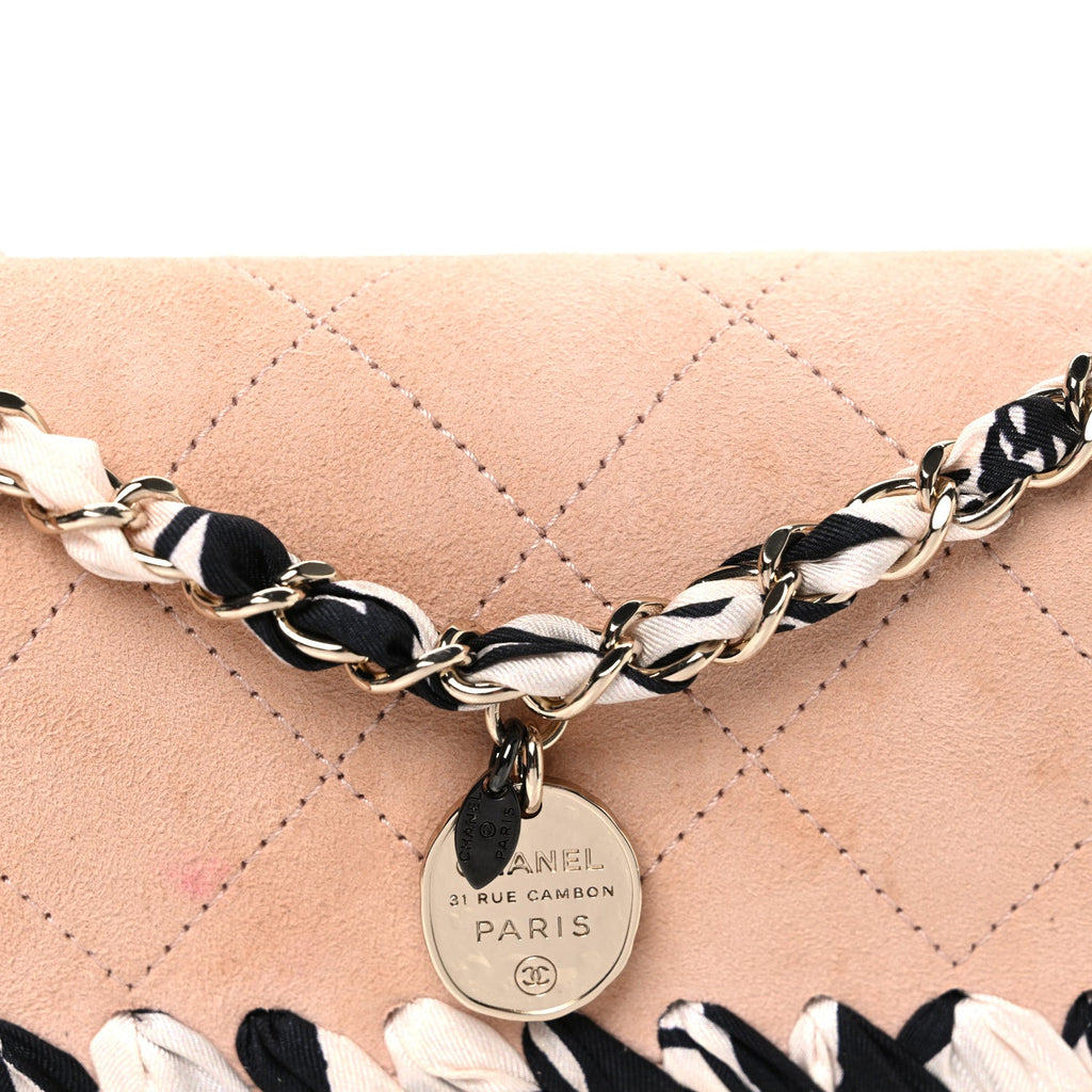 Chanel Suede Calfskin Braided Mini My Own Frame Flap Beige