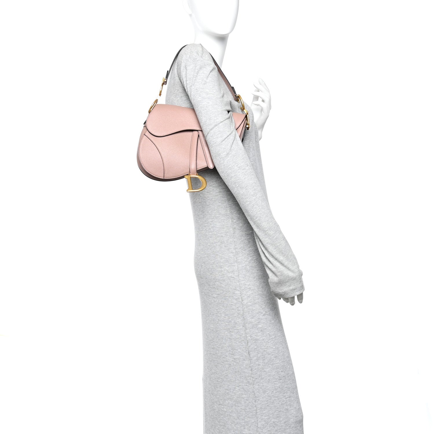 Christian Dior Calfskin Saddle Bag Pink