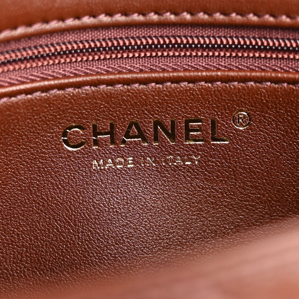 Chanel Shearling Lambskin Quilted Mini Furry Coco Flap Beige Brown