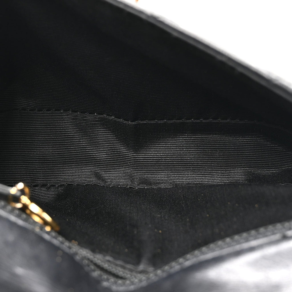 Lambskin Quilted Flap Waist Belt Bag 75 30 Black