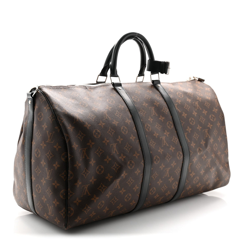 Louis Vuitton Monogram Macassar Keepall Bandouliere 55