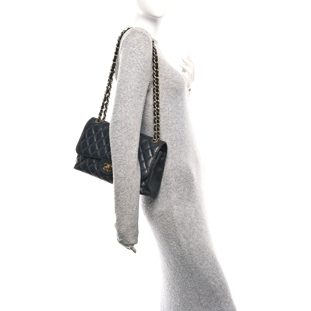 Chanel Caviar Quilted Jumbo Double Flap Black