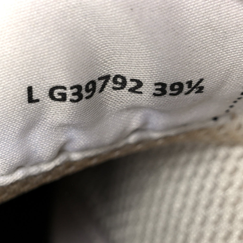 Fabric Laminated Calfskin Stretch CC Sneakers 39.5 White Gold Silver