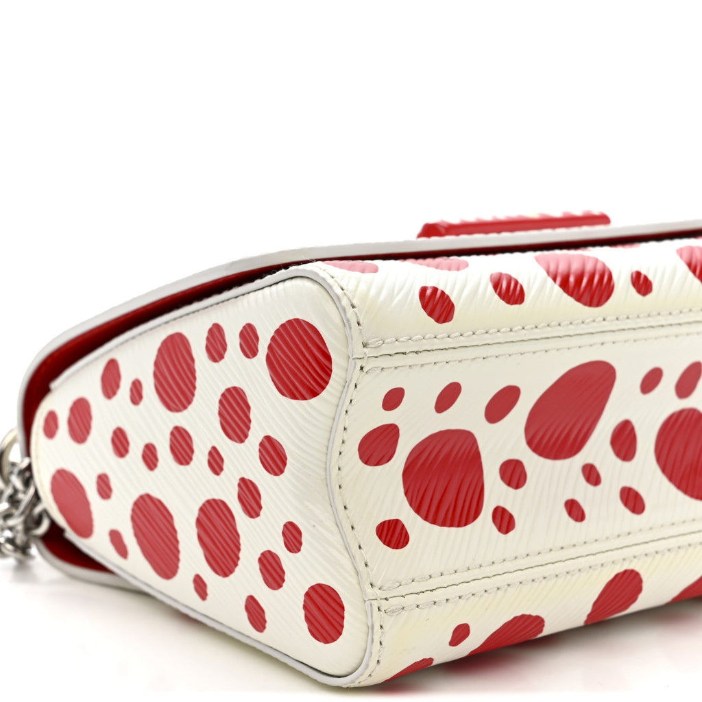 Louis Vuitton LV X YK Epi Infinity Dots Twist Shoulder Bag PM White Red