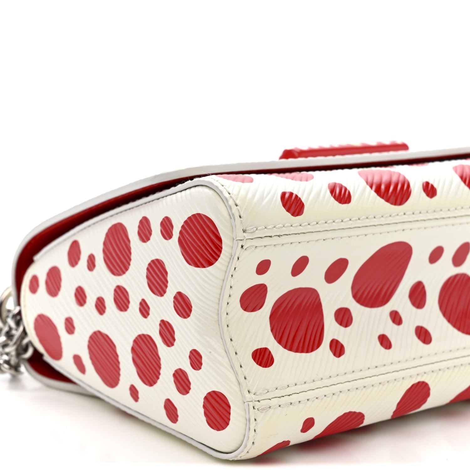 Louis Vuitton LV X YK Epi Infinity Dots Twist Shoulder Bag PM White Red