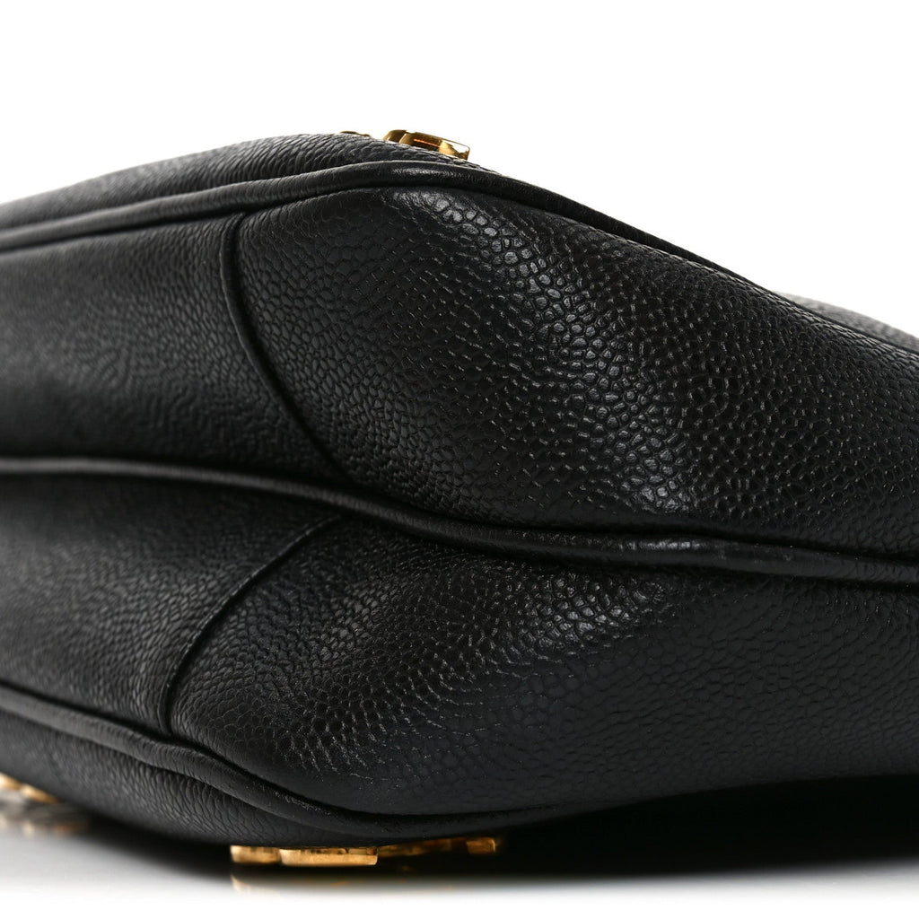 Chanel Caviar CC Shoulder Bag Black