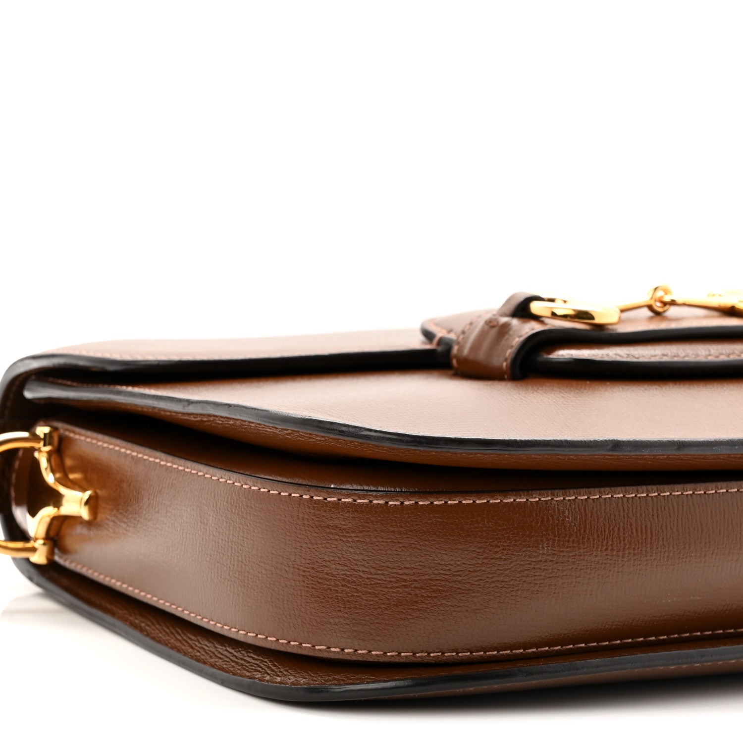 Gucci Azalea Calfskin Horsebit 1955 Shoulder Bag Brown Sugar