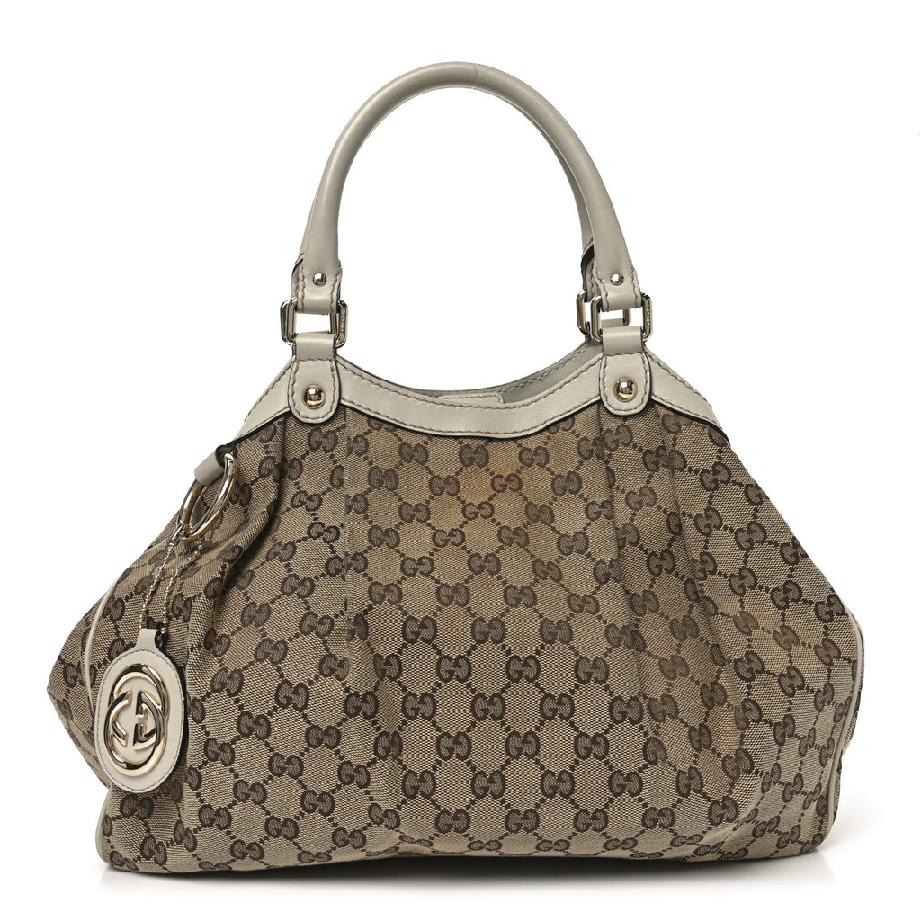 Gucci Monogram Medium Sukey Tote Off White