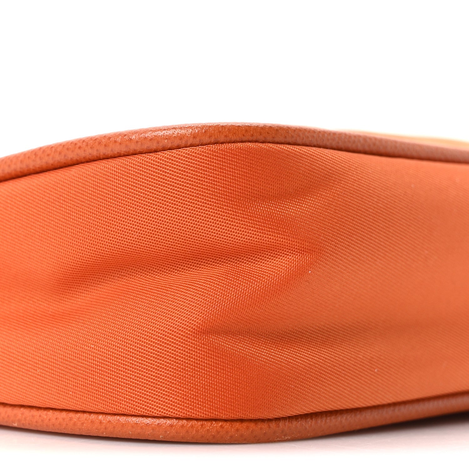 Prada Tessuto Nylon Saffiano Crossbody Bag Papaya