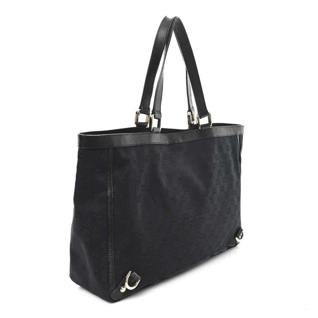 Gucci Monogram Large Abbey Tote Black