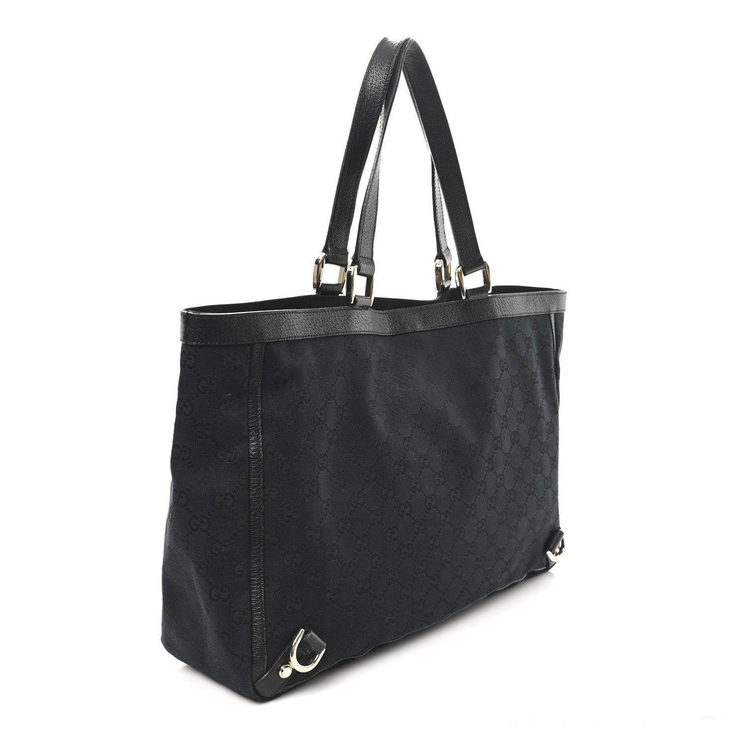 Gucci Monogram Large Abbey Tote Black