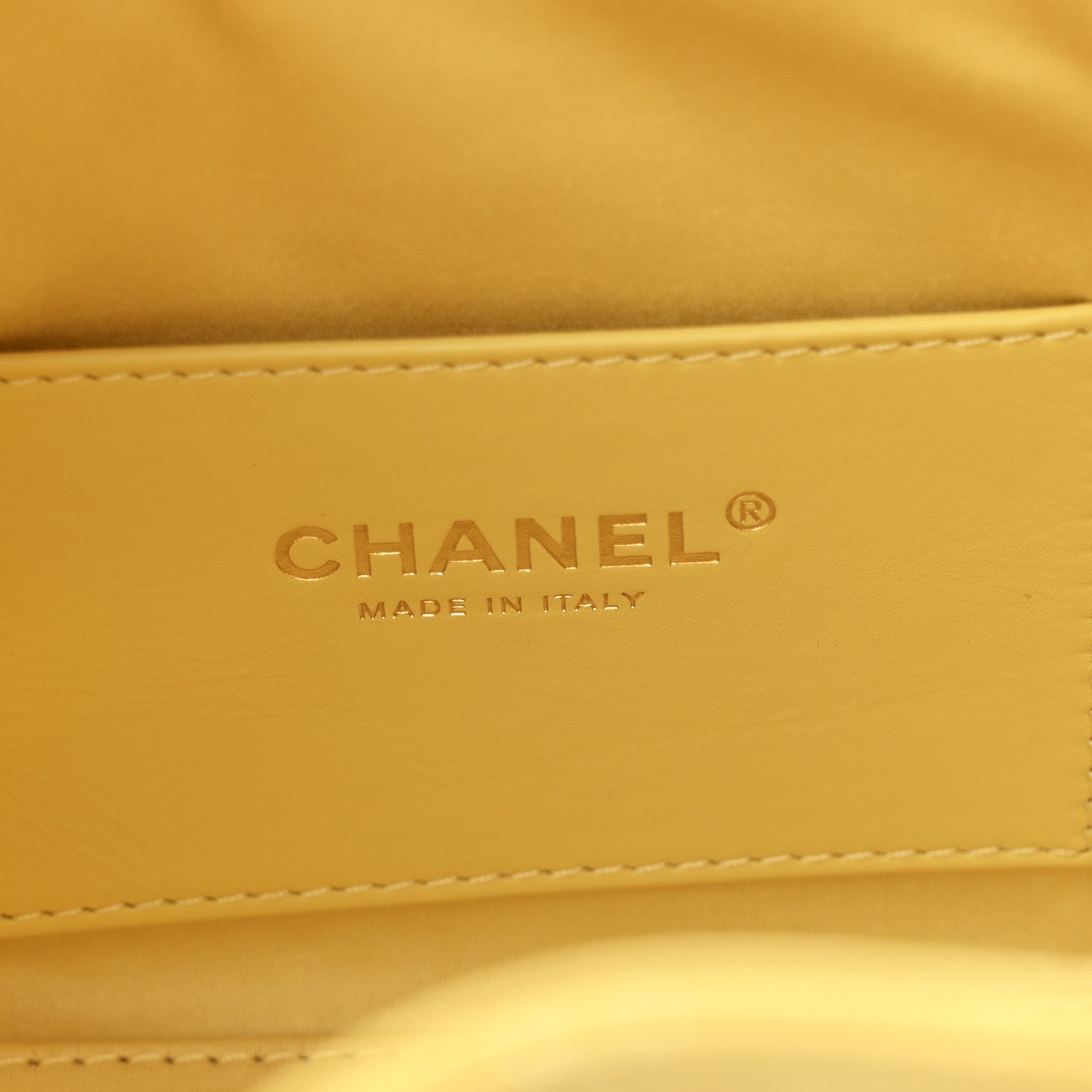 Chanel Suede Quilted Mini Chanel 25 Handbag Yellow