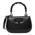 Gucci Boarded Dyana Lux Calfskin Web Monochrome Medium Bamboo 1947 Top Handle Bag Black