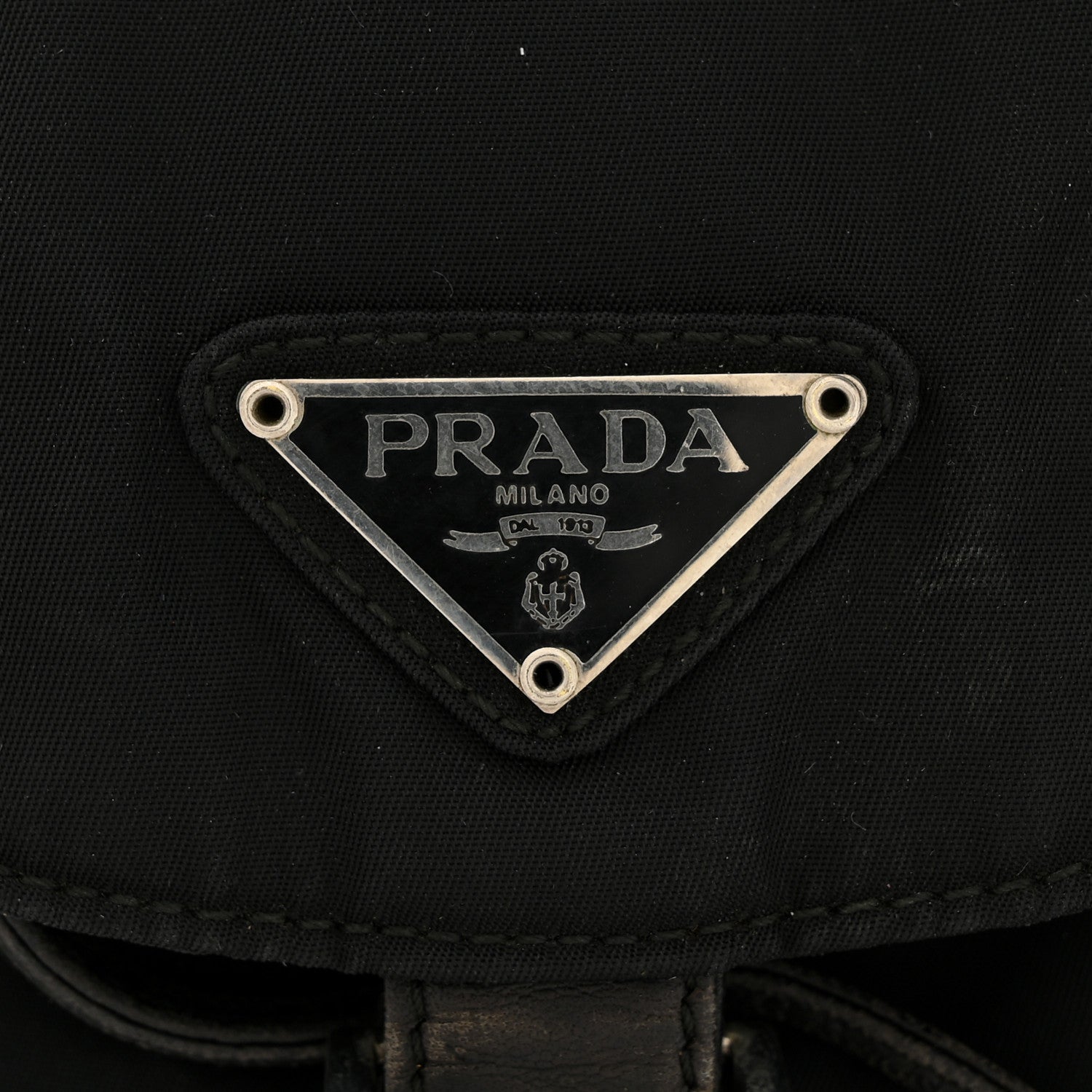 Prada Tessuto Nylon Vela Chain Backpack Black